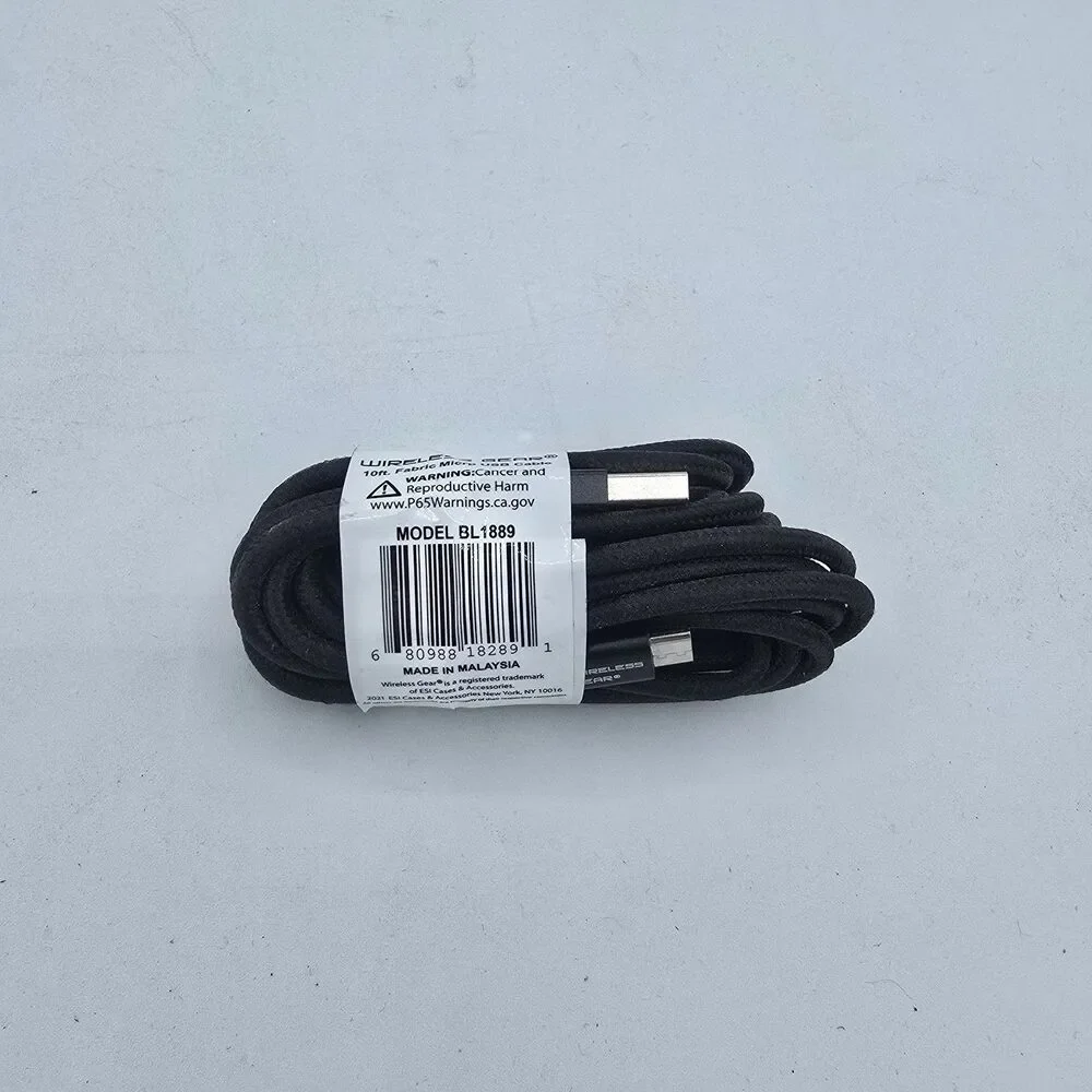 Wireless Gear 10 ft micro usb sync and charge cable. New